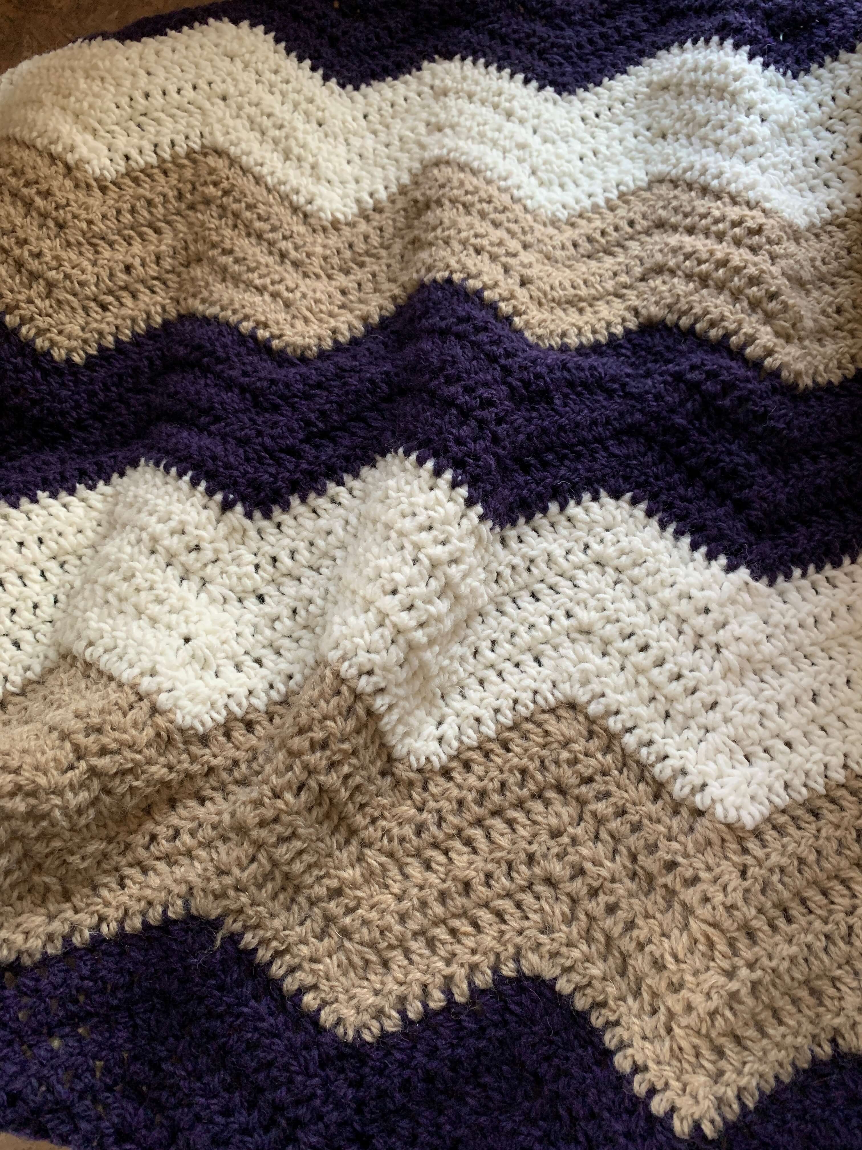 Classic chevron afghan